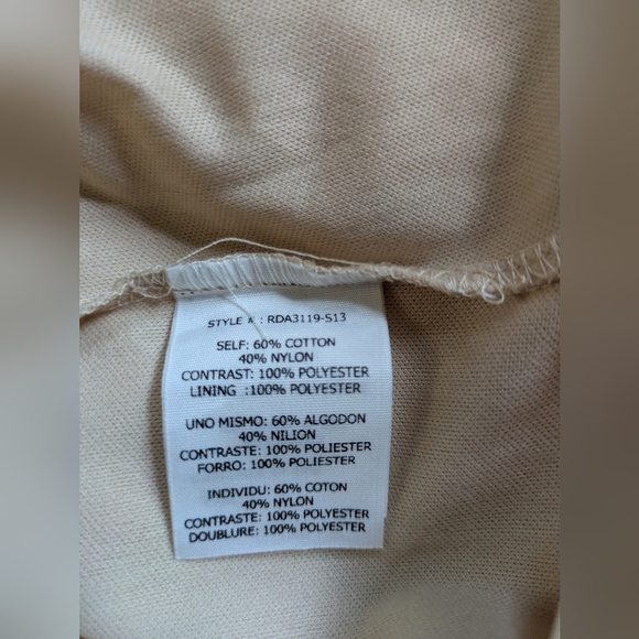 Ryu Peach And Beige Lace Dress with Floral Accent L NWOT - Picture 11 of 11